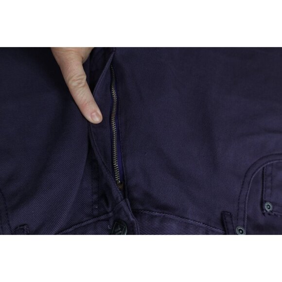 Deadstock Vintage 90s Fila Mens 36x34 Spell Out Baggy Skateboard Jeans Purple - Picture 6 of 13